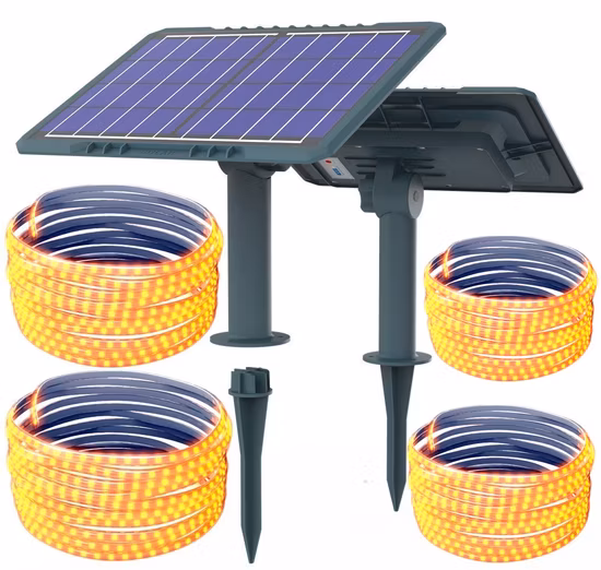 Yaye Solar Proveedor de fábrica 50W 5m de alta calidad impermeable al aire libre IP65 tira de LED de un solo color jardín vacaciones de Navidad paisaje fabricante de luces decorativas