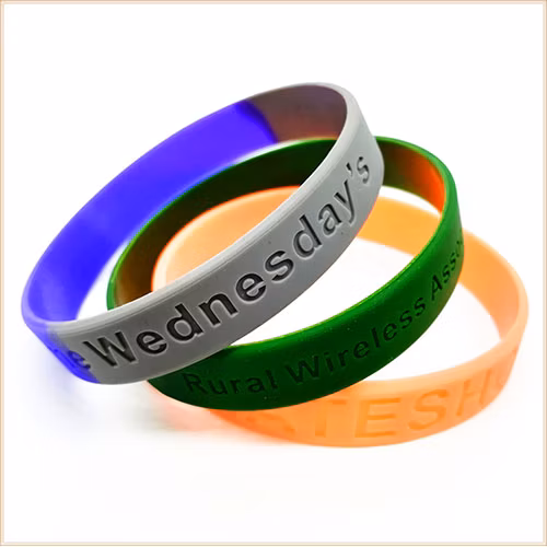 Personalización de muestras, impresión personalizada, pulsera de silicona, pulsera, banda de mano, regalos promocionales